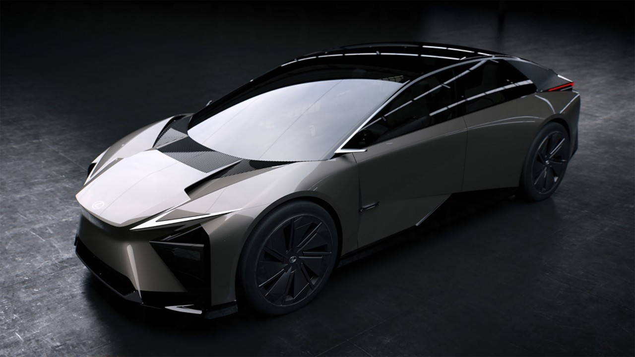 An overhead view of the Lexus LF-ZC concept car