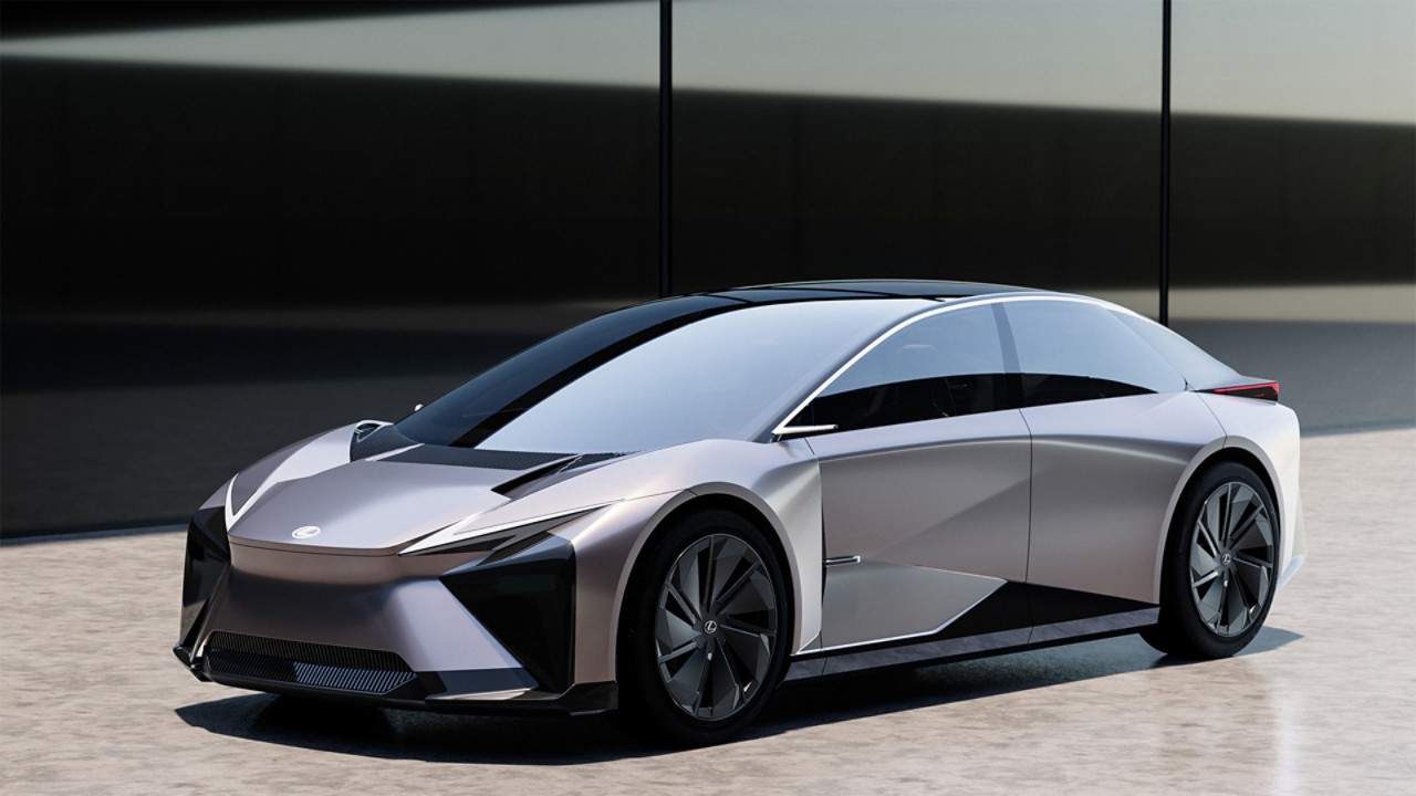 A side view of the Lexus LF-ZC concept car