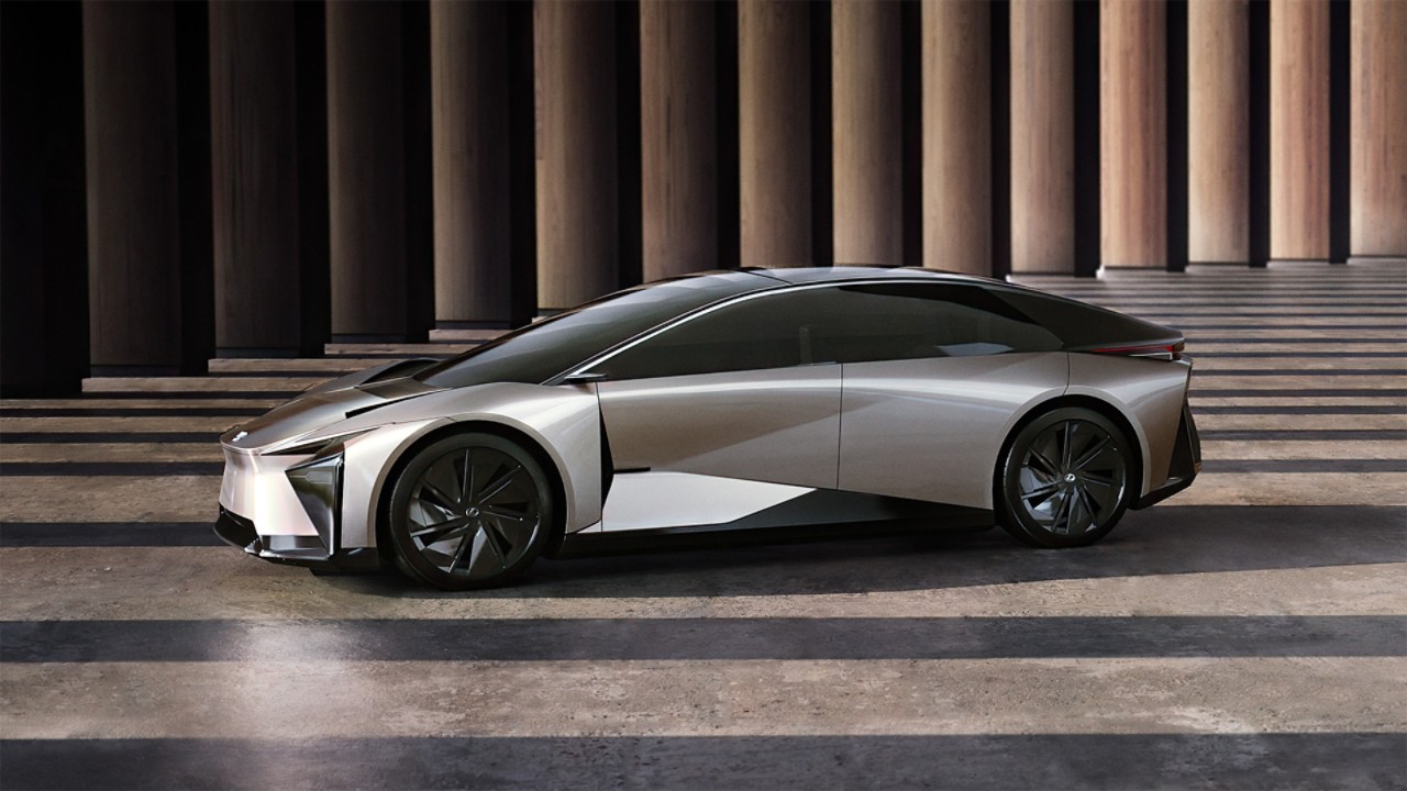 A side view of the Lexus LF-ZC concept car