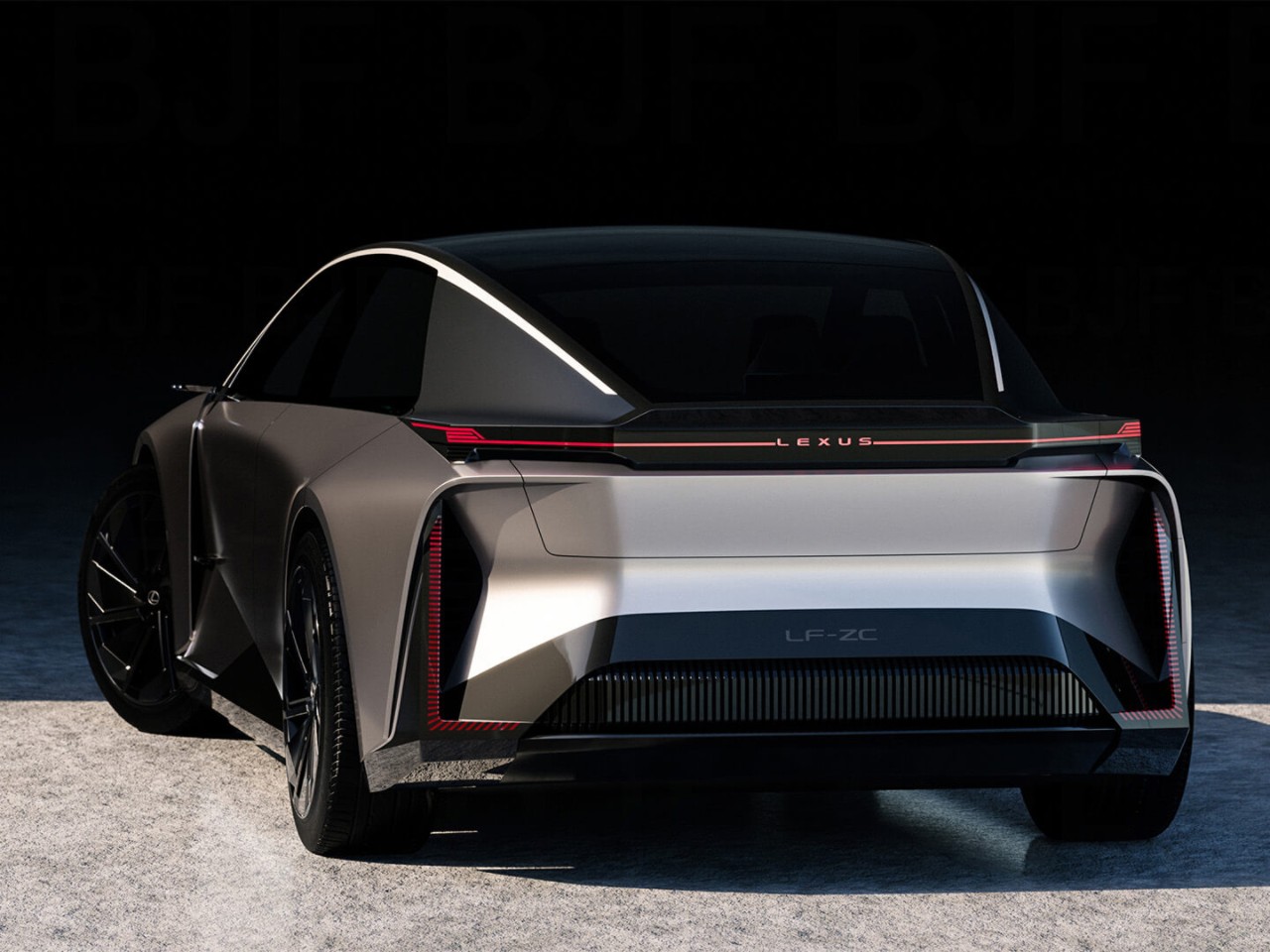 Rear view of the Lexus LF-ZC Concept Vehicle