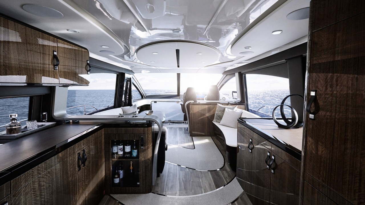 The interior of the Lexus Yacht