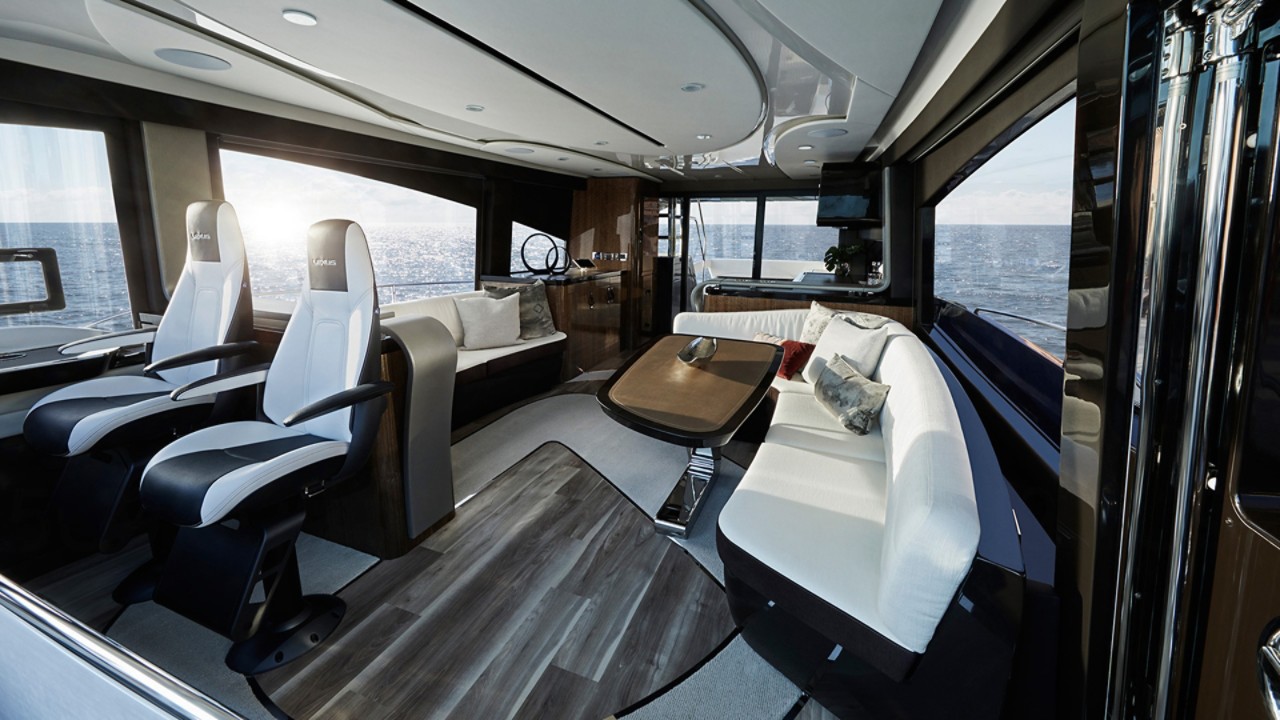 The interior of the Lexus Yacht